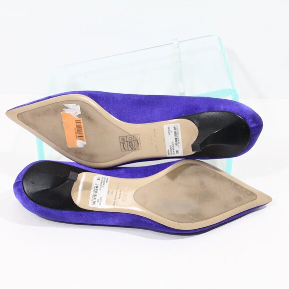 Schutz Sabrina Kitten Heel Pumps sz 10 Women Blue Satin Shoes - Picture 9 of 9